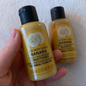 The Body Shop Travel Size Banana Shampoo and Conditioner